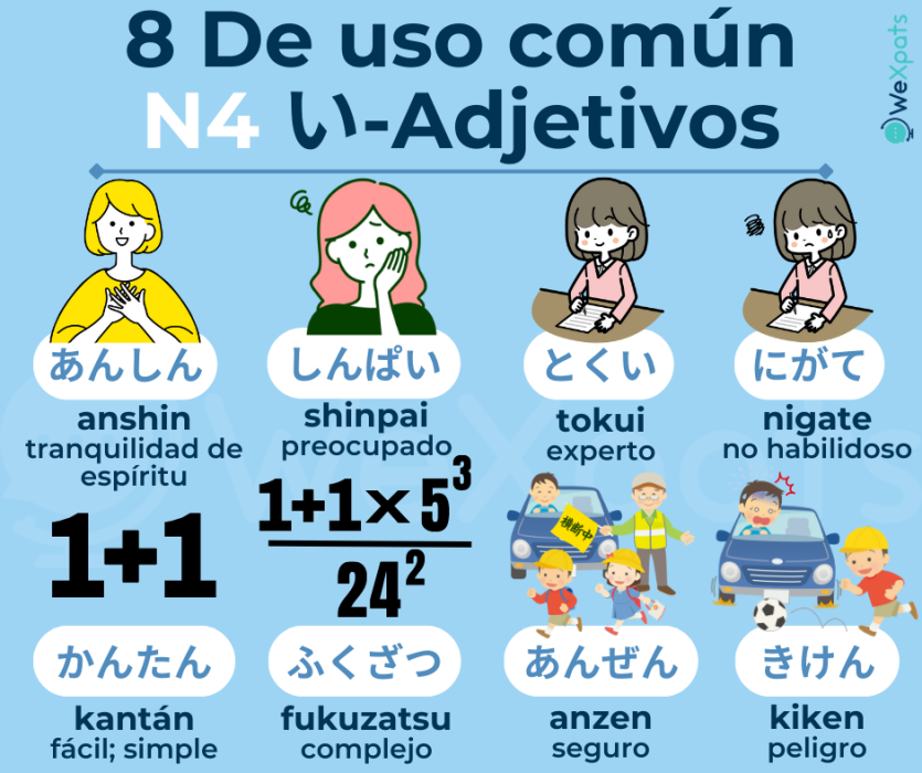 N4 な-adjetivo na-adjetivos