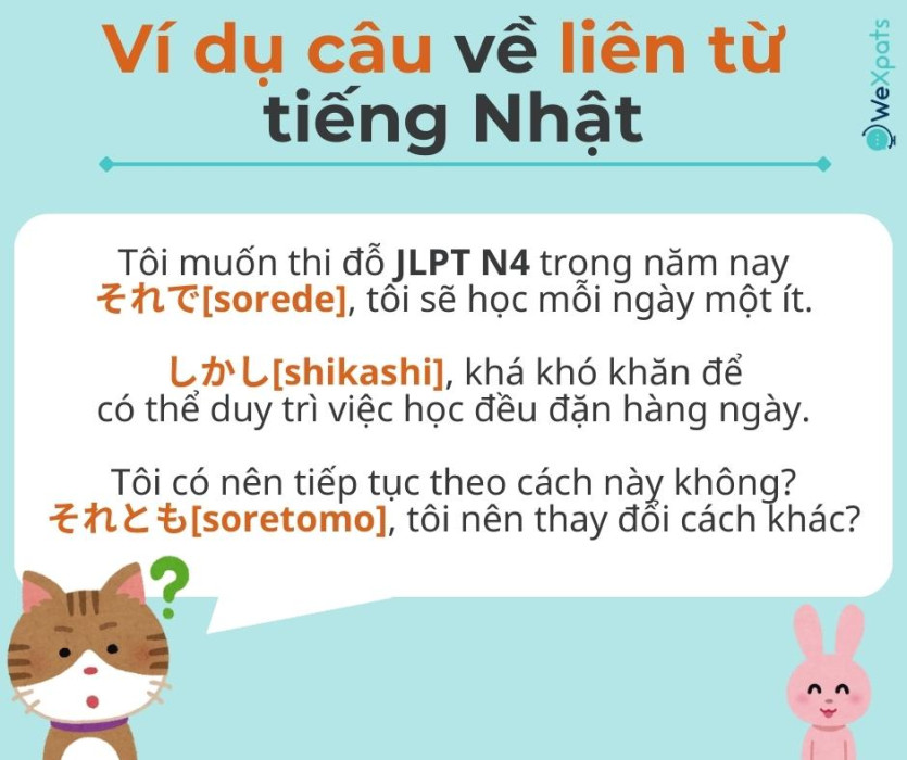liên từ trong tiếng nhật