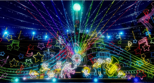 일루미네이션 명소 2. 사가미호 일루미온[가나가와현] 도라에몽 일루미네이션 이미지