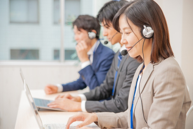 Call center agents working in Japan