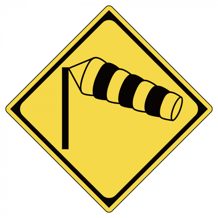imagen de signo de viento fuerte