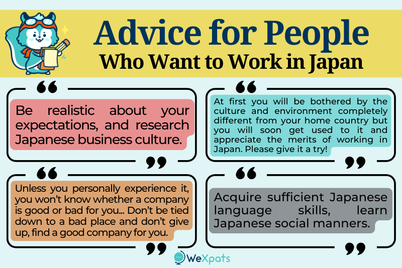 advice for those who want to work in japan