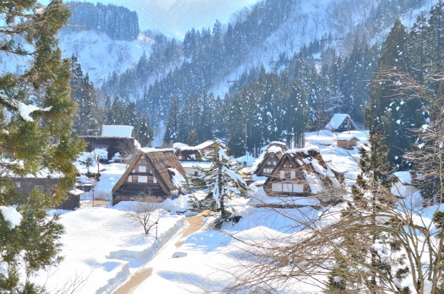 Imágenes de las aldeas Gassho-zukuri en Shirakawa-go y Gokayama