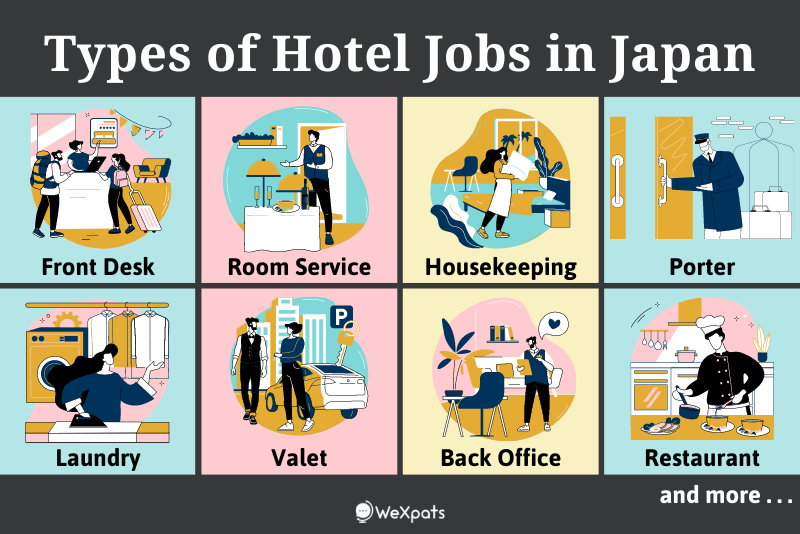 types of hotel jobs in japan