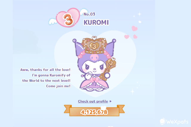 ข้อความจากอันดับ 3 คุโรมิ (KUROMI)