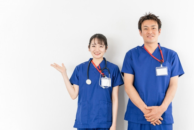 male and female japanese caregivers
