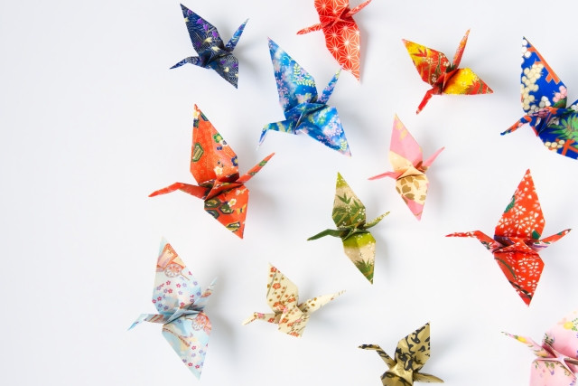 El origami japonés es una imagen popular en todo el mundo.