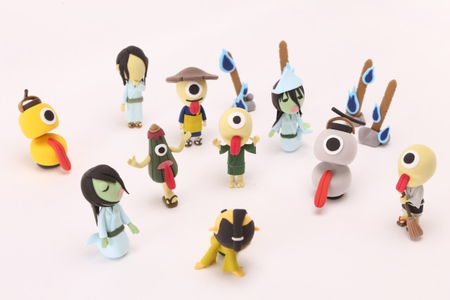 Imágenes de las características de los monstruos que aparecen en las historias de fantasmas japonesas