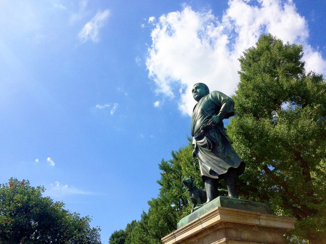 Statue of a man from Ueno Park