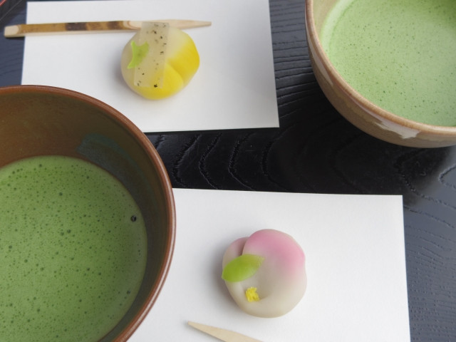Matcha with traditional Japanese sweets