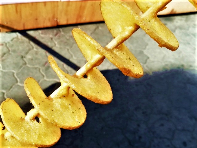 a stick of tornado potato