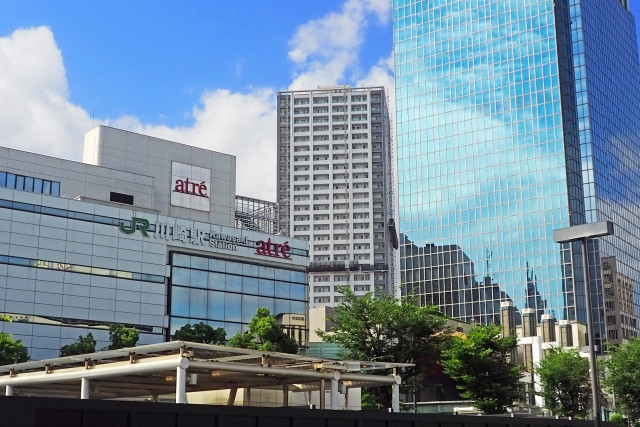 JR Kawasaki Station and Atre building