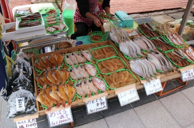 Wajima Morning Market Dried Fish Vendor