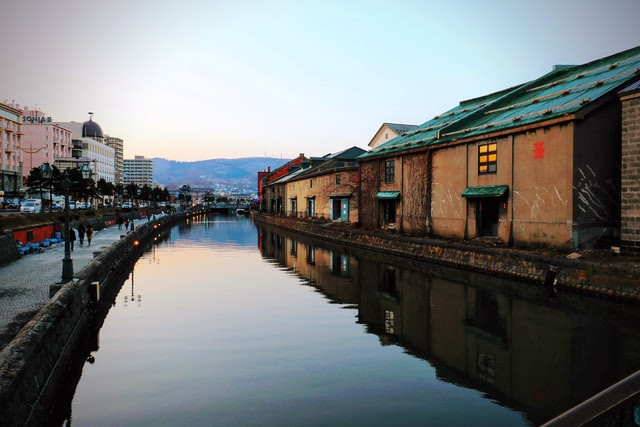 Evening view of Otaru Canal 