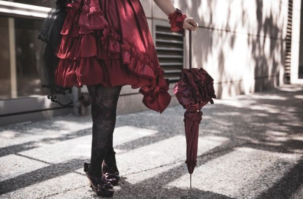 Maroon gothic lolita dress