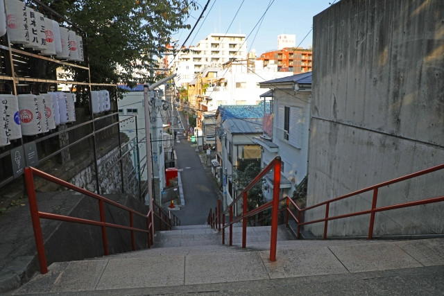 Yotsuya Shuga Shrine's nearby stairway that appeared in Kimi no Na wa