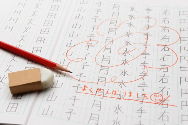 Well written kanji writing practice
