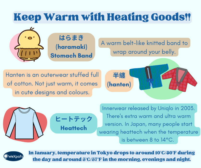 keep warm in japan with heating goods