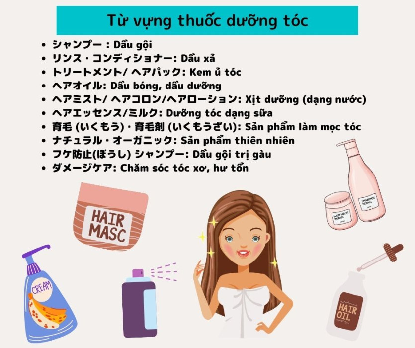 Từ vựng cắt tóc tiếng Nhật