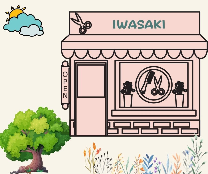 tiệm cắt tóc Iwasaki