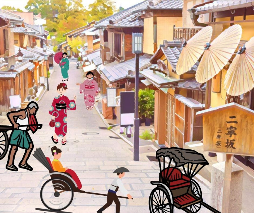 Tham quan rừng trúc Kyoto bằng xe kéo