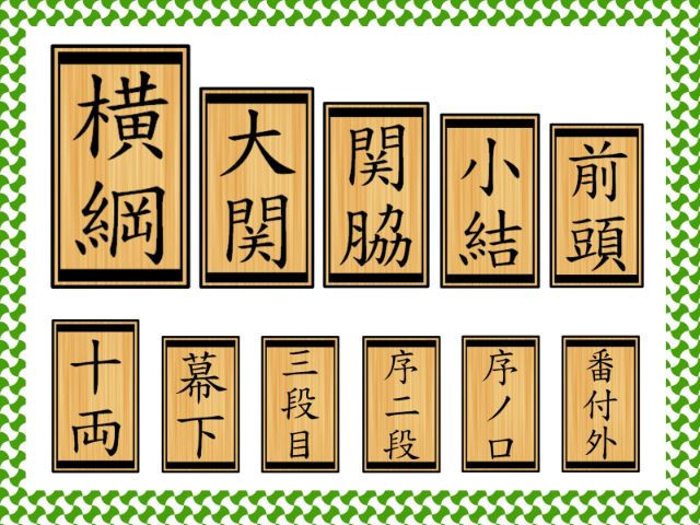 相撲的基本知識:等級和職位