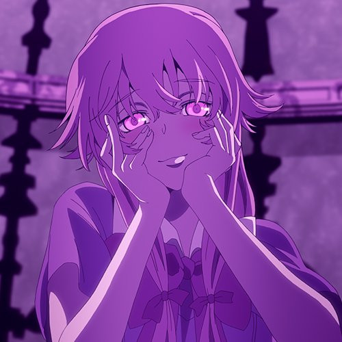 yandere face by Yuno Gassai from Mirai Nikki