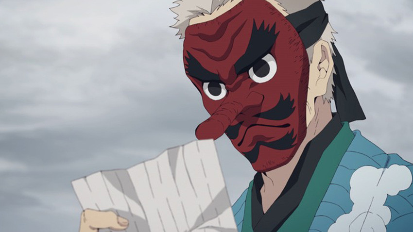 Urokodaki Sakonji reading a letter